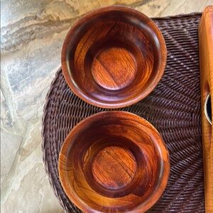 Elegant Solid Wood (Heavy Weight) Bowl Set in New Condition; Perfect for Snacks!